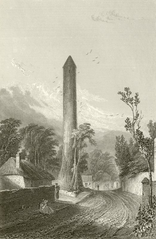 Der Rundturm von Clondalkin, Dublin, Irland von George Petrie