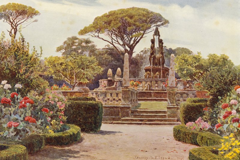 Italienische Gärten: Villa Lante in Bagnaja von George Samuel Elgood