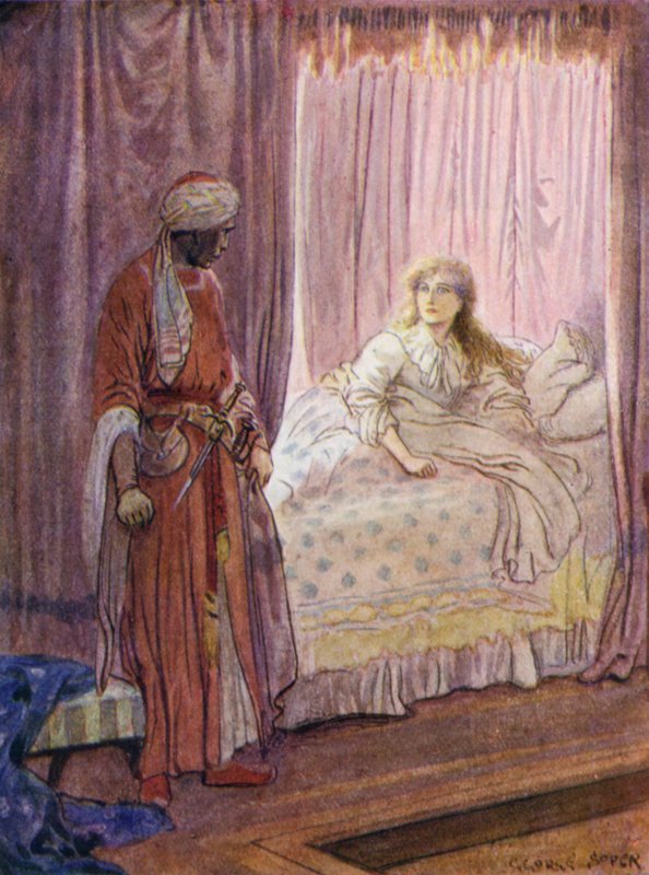 Desdemona wurde geweckt und sah Othello an von George Soper