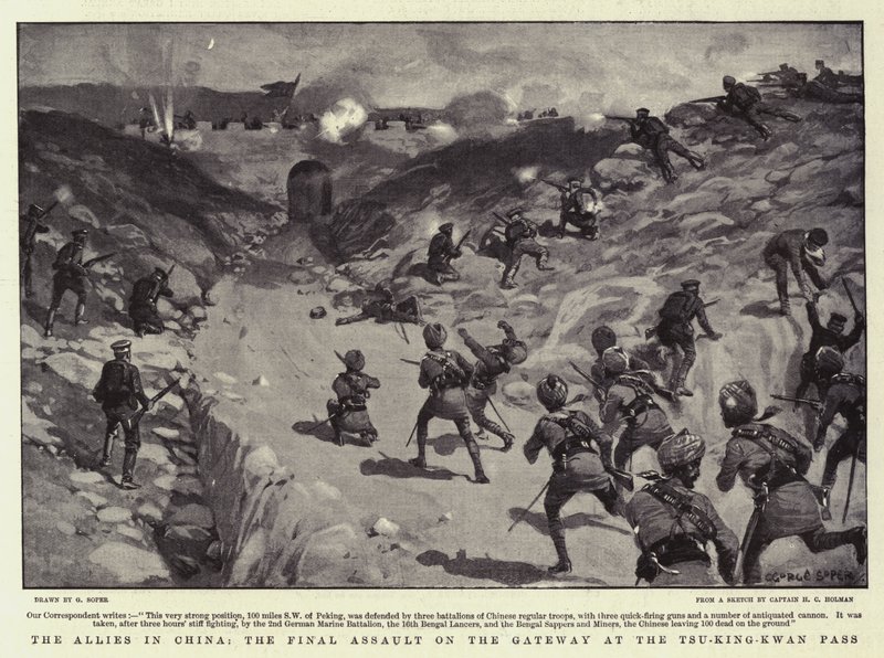 Die Alliierten in China, der letzte Angriff auf das Tor am Tsu-King-Kwan-Pass von George Soper