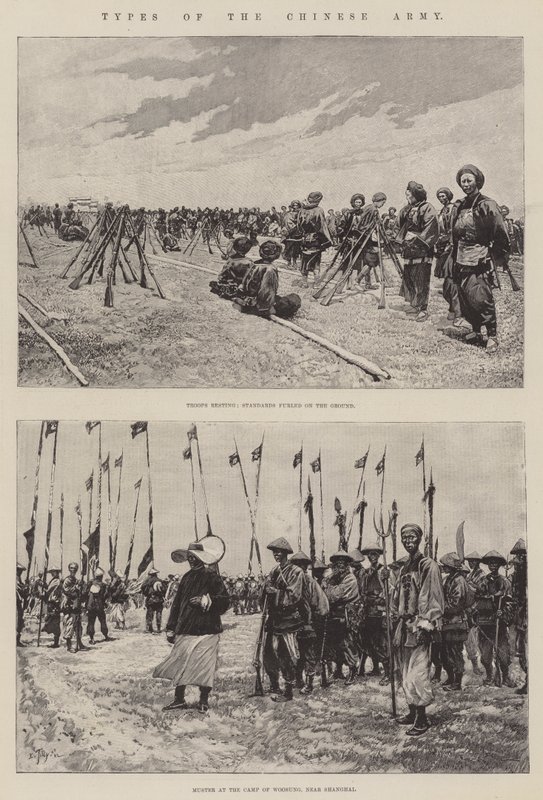 Typen der chinesischen Armee von Georges Bertin Scott