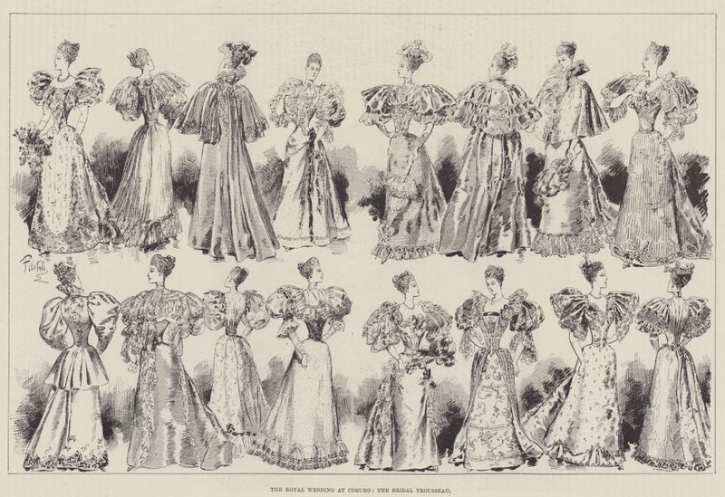Die königliche Hochzeit in Coburg, die Brautausstattung von Georges Labadie Pilotell