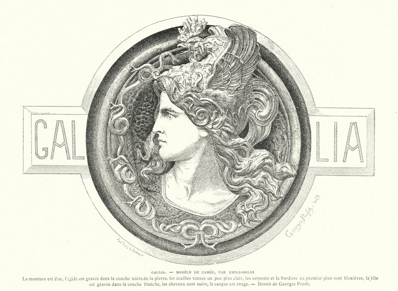 Gallia, Entwurf für ein Kamee von dem französischen Bildhauer Emile Soldi von Georges Ernest Profit