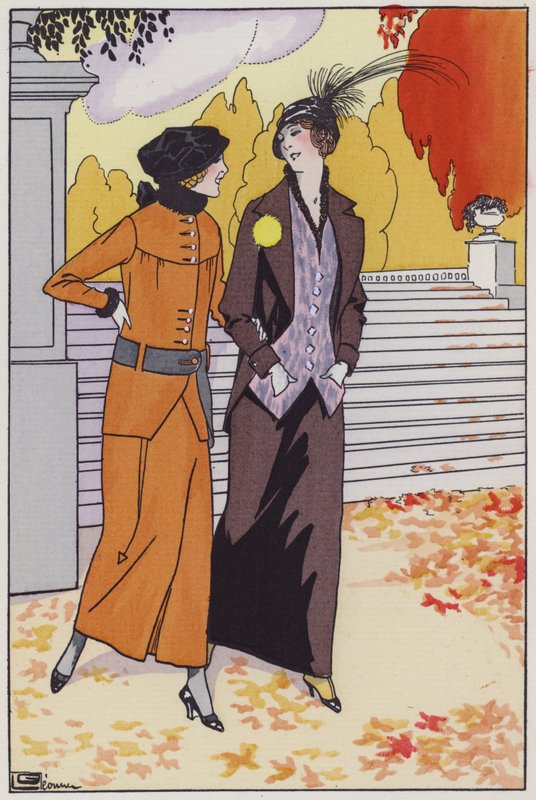 Frauenmode aus den 1920er Jahren von Designerin Augusta Bernard von Georges Leonnec