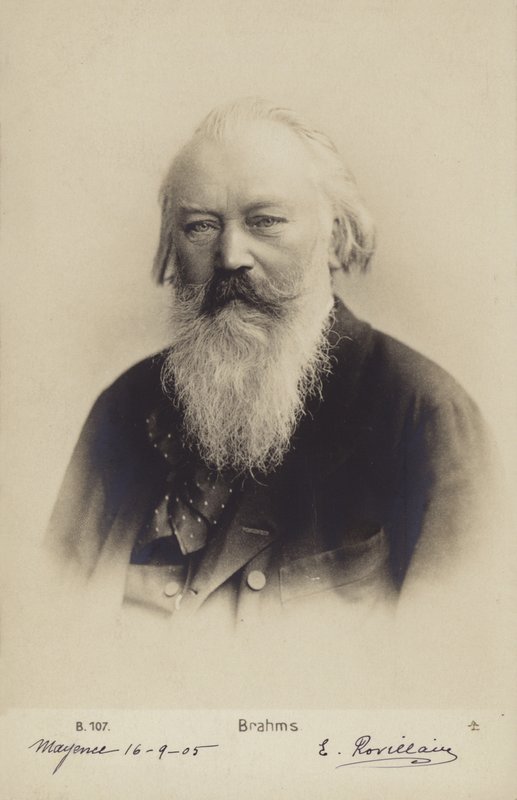 Johannes Brahms, deutscher Komponist und Pianist (1833-1897) von German Photographer