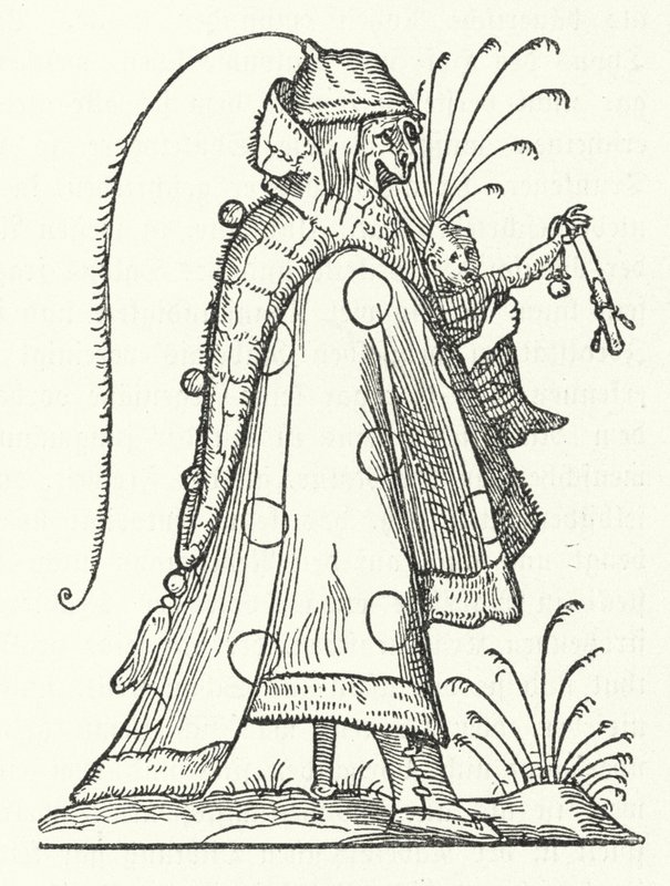 Eine Figur aus dem Buch Les Songes drolatiques de Pantagruel (Die komischen Träume von Pantagruel) von Richard Breton (Stich) von German School