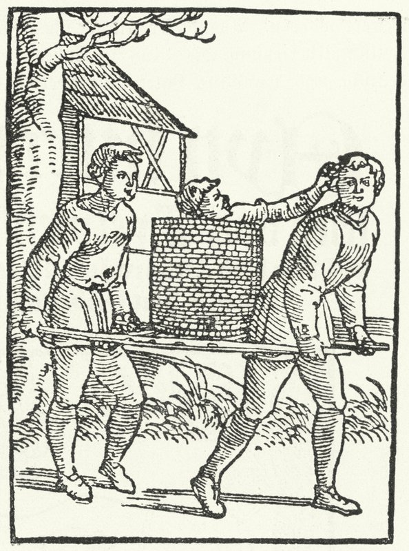 Ein Holzschnitt einer Szene aus der Geschichte von Till Eulenspiegel (Stich) von German School