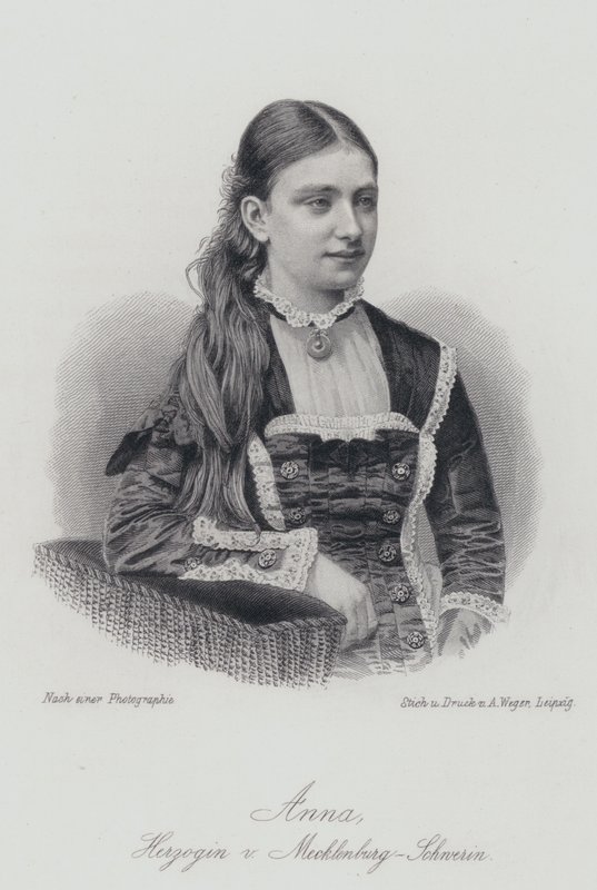 Anna, Herzogin von Mecklenburg-Schwerin (Gravur) von German School