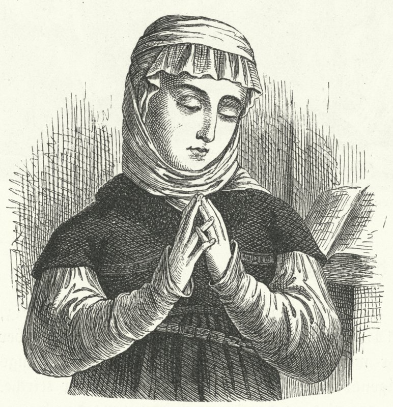 Anna Reinhard, Ehefrau von Huldrych Zwingli, führende Figur der Reformation in der Schweiz (Stich) von German School