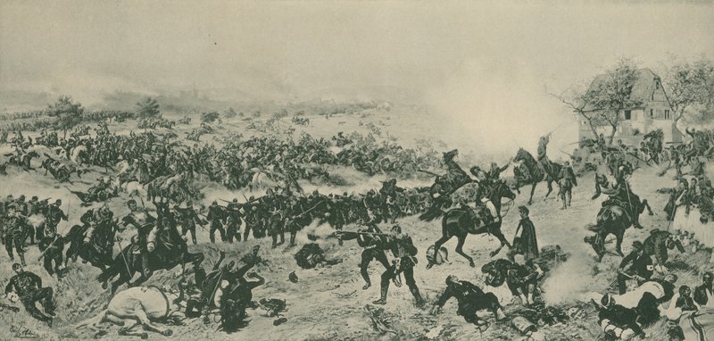 Schlacht bei Wörth, Deutsch-Französischer Krieg, 6. August 1870 von German School