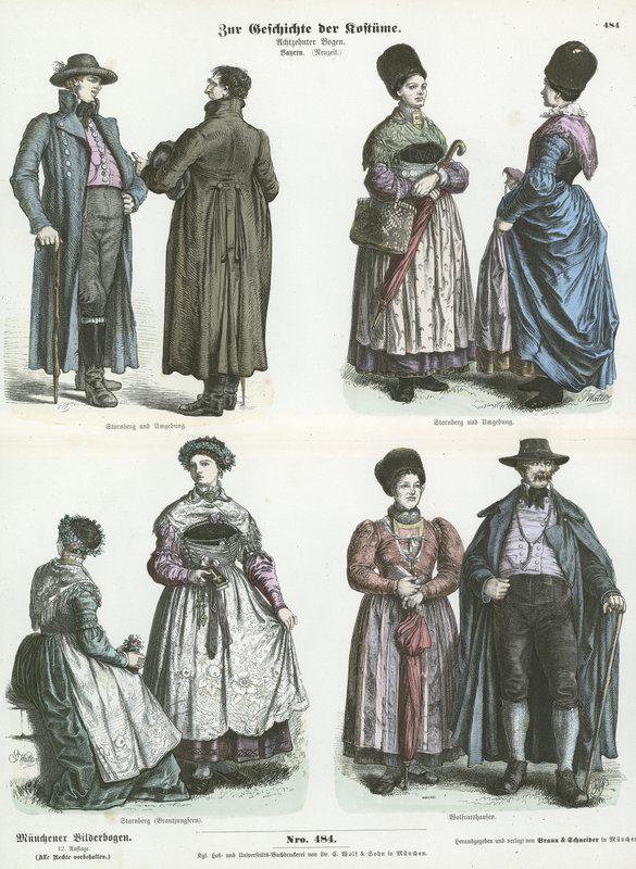 Bayerische Kostüme, 19. Jahrhundert von German School