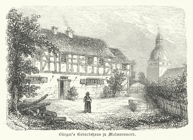 Geburtsort des deutschen Dichters Gottfried August Bürger, Molmerswende von German School