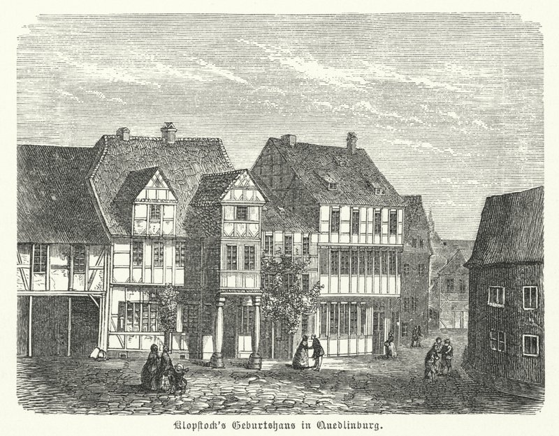 Geburtsort des Dichters Friedrich Gottlieb Klopstock, Quedlinburg, Deutschland von German School