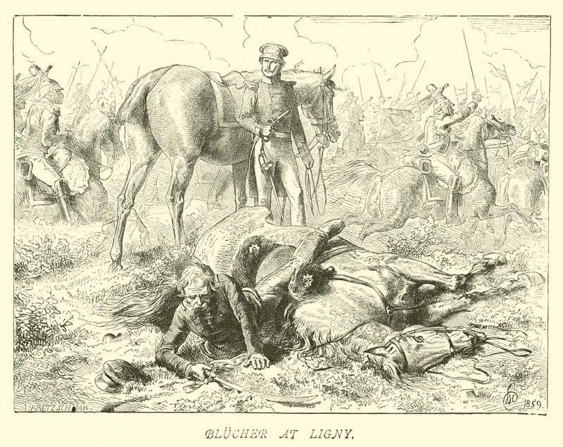 Blücher bei Ligny von German School