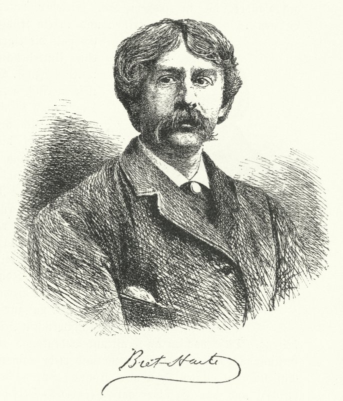 Bret Harte, amerikanischer Kurzgeschichtenschreiber und Dichter (Stich) von German School