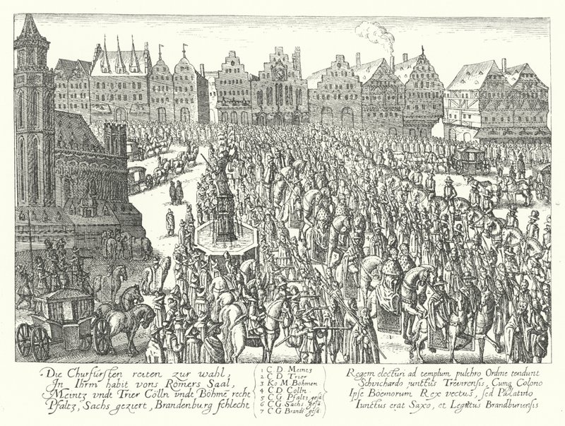 Krönungsprozession des Heiligen Römischen Kaisers Ferdinand II., Frankfurt von German School