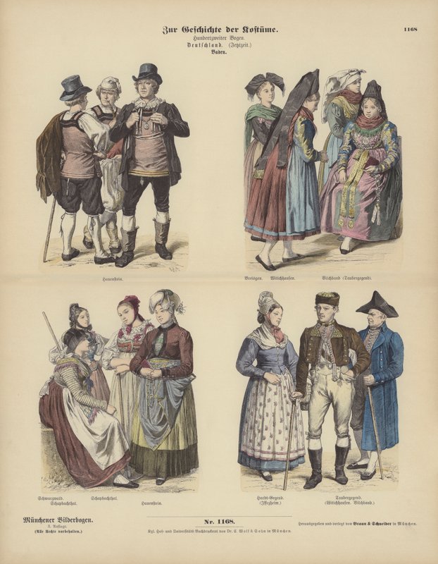 Kostüme aus Baden, Deutschland von German School