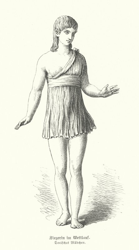Dorisches Mädchen des antiken Griechenlands, Gewinnerin eines Rennens von German School