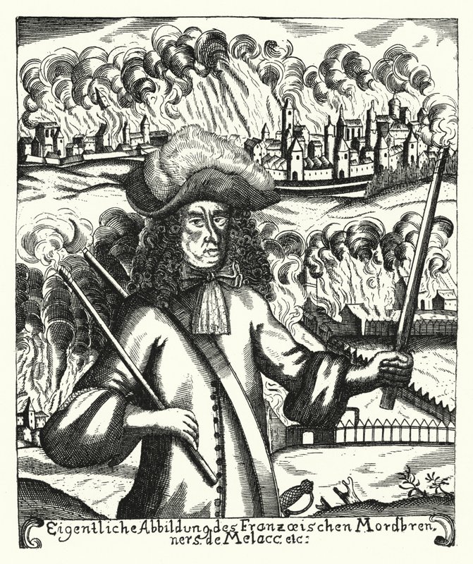 Ezechiel du Mas, Comte de Melac, französischer Soldat von German School