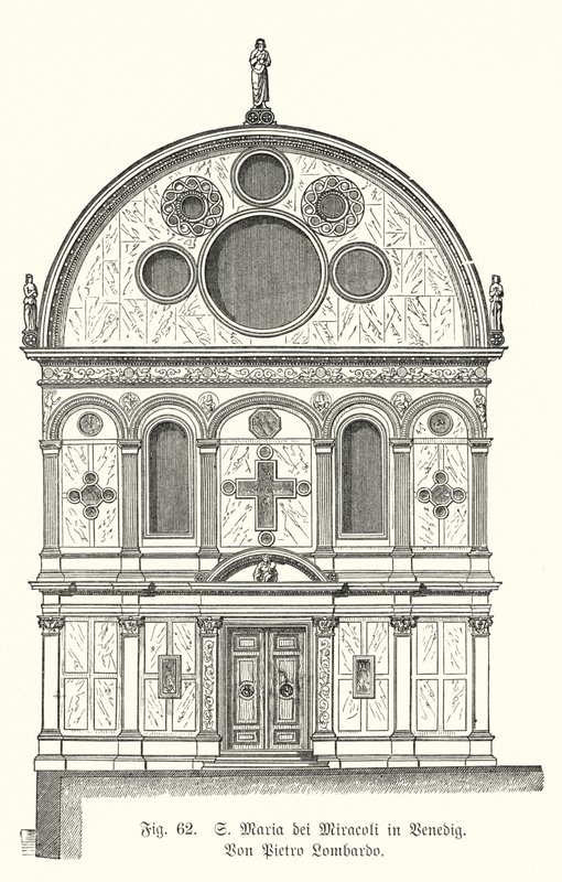 Fassade der Kirche Santa Maria dei Miracoli, entworfen von Pietro Lombardo, Venedig, Italien von German School