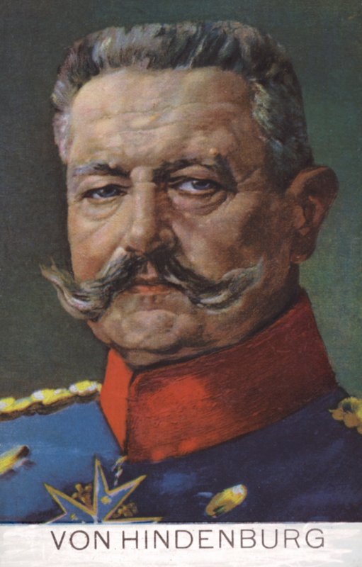 Feldmarschall Paul von Hindenburg, Kommandeur der deutschen Armee im Ersten Weltkrieg von German School
