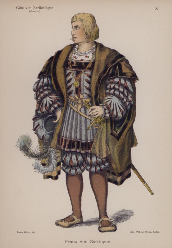Franz von Sickingen, aus Götz von Berlichingen von Goethe von German School