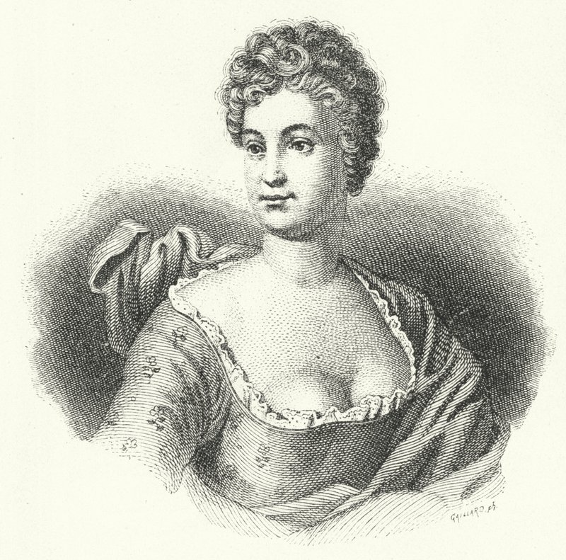 Friederike Caroline Neuber, deutsche Schauspielerin und Theaterdirektorin (Stich) von German School