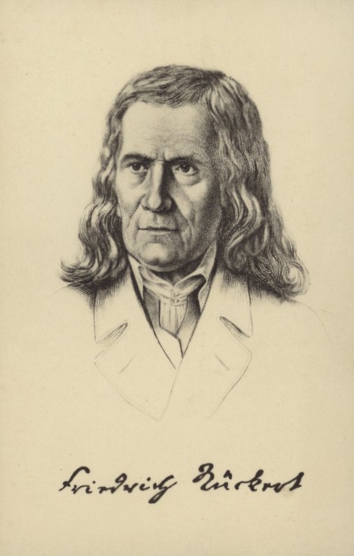 Friedrich Rückert (1788-1866), deutscher Dichter, Übersetzer und Professor für orientalische Sprachen von German School