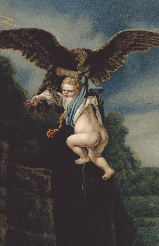 Ganymed in den Klauen des Adlers von German School