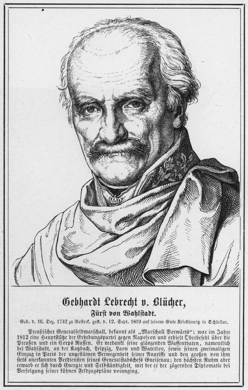 Gebhardt Leberecht von Blücher, Fürst von Wahlstadt (Stich) von German School