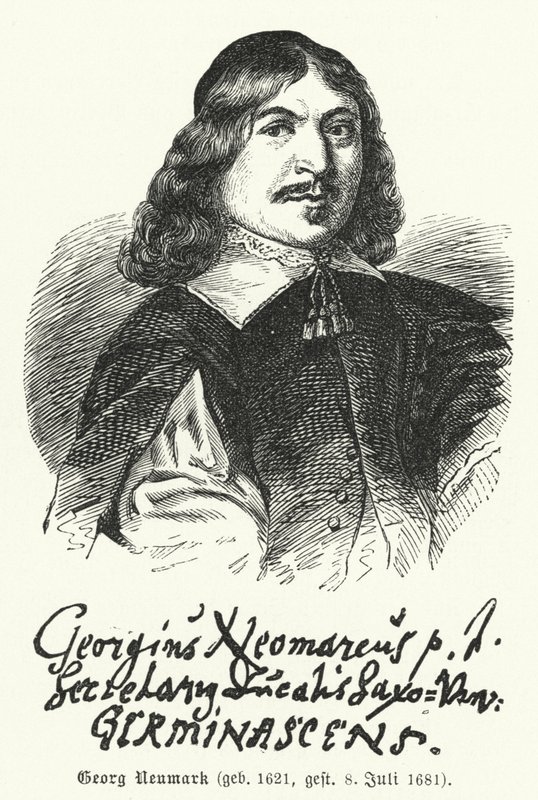 Georg Neumark, deutscher Dichter und Komponist von Hymnen (Stich) von German School
