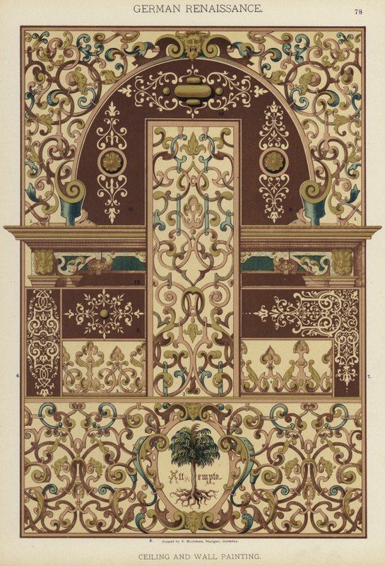 Deutsche Renaissance, Decken- und Wandmalerei von German School