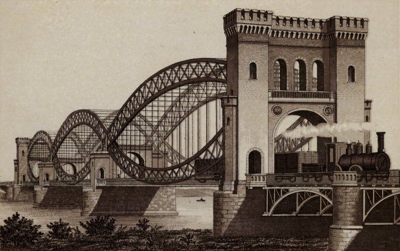 Hamburg: Eisenbahn-Elb-Brücke von German School