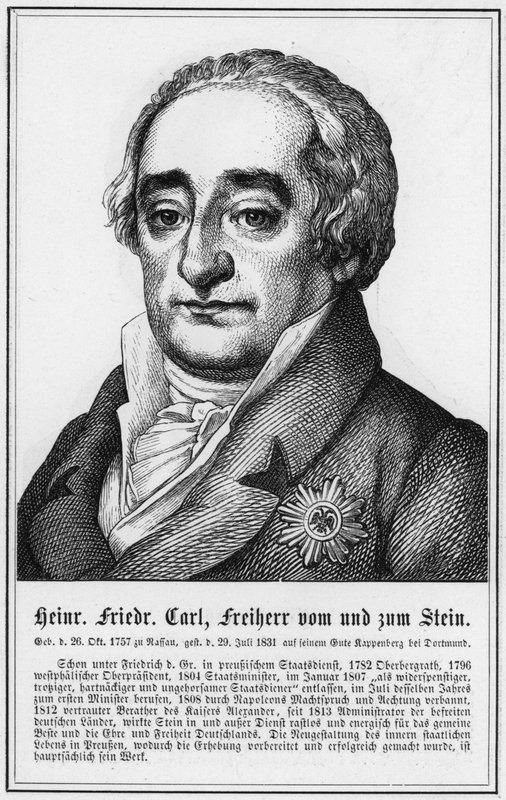 Heinrich Friedrich Karl, Freiherr vom und zum Stein von German School