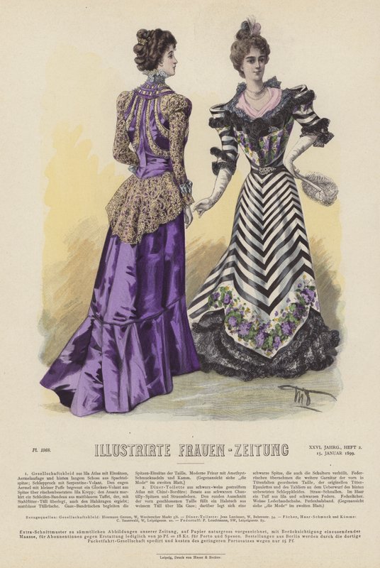 Illustration für Illustrirte Frauen-Zeitung (Farblithografie) von German School