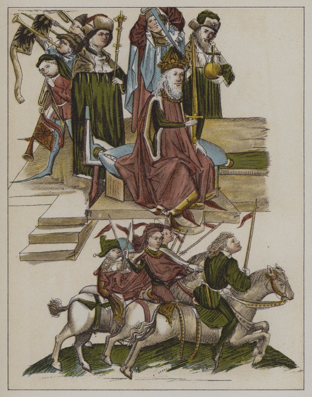Investitur von Friedrich I. aus dem Hause Hohenzollern als Kurfürst von Brandenburg auf dem Konzil von Konstanz, 18. April 1417 von German School
