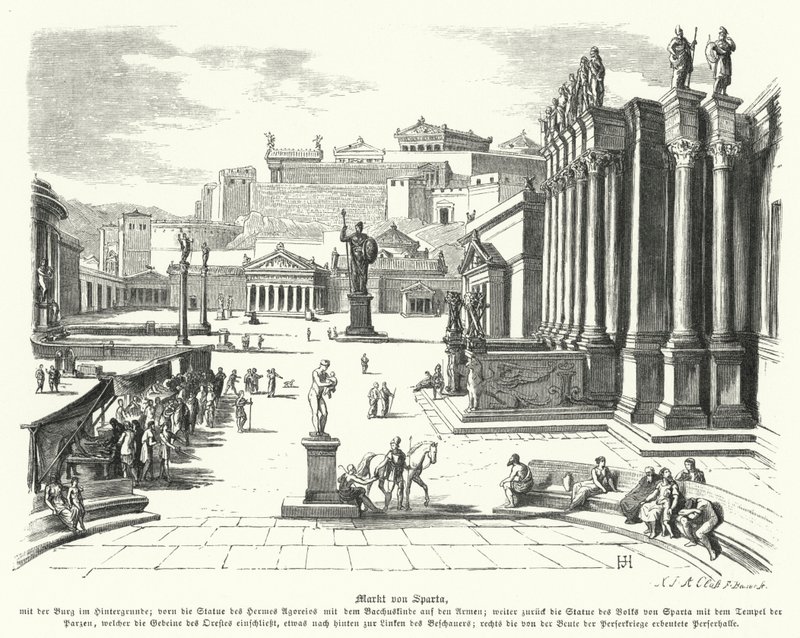 Markt von Sparta, Antikes Griechenland von German School