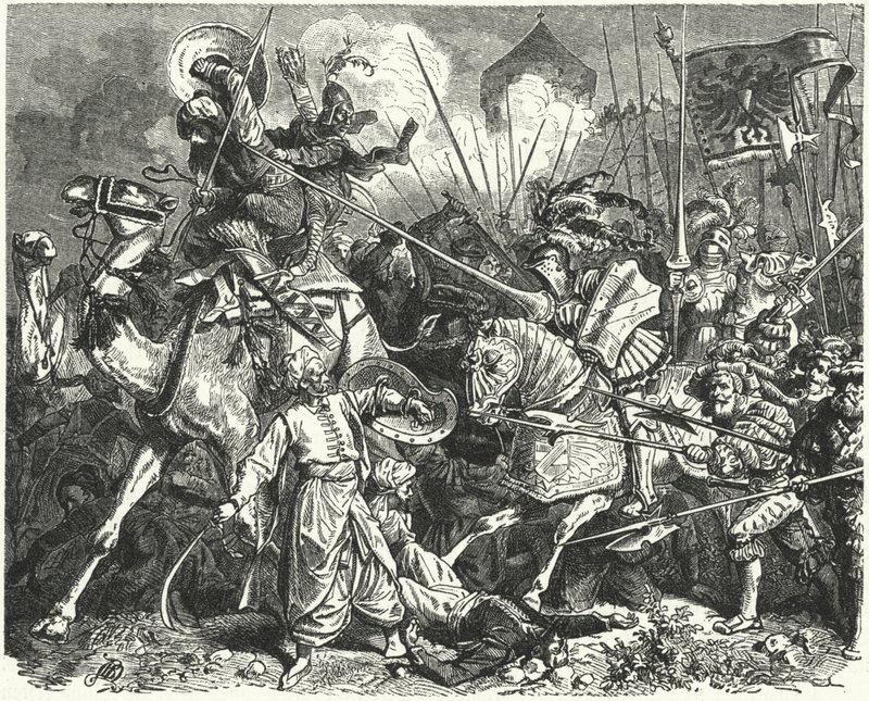 Nikolaus, Graf von Salm, kämpft gegen die Türken bei der Belagerung von Wien von German School