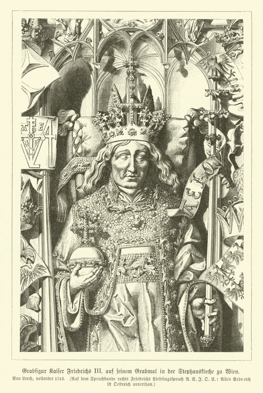 Porträt des Heiligen Römischen Kaisers Friedrich III., von seinem Grab im Stephansdom, Wien von German School