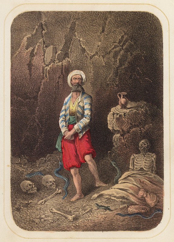 Sindbad der Seefahrer in einer Szene aus Tausendundeine Nacht von German School