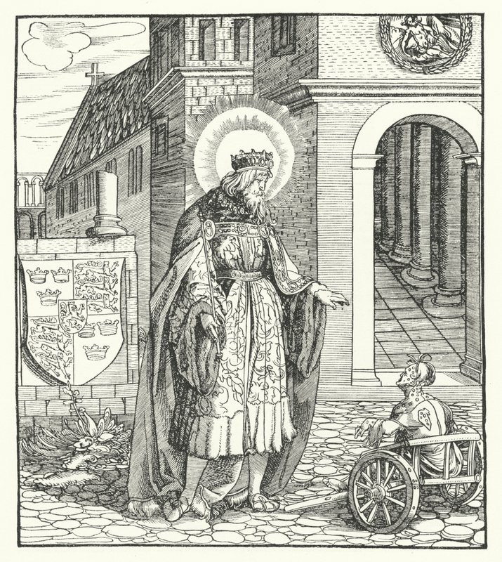 St. Eduard der Bekenner, König von England von German School