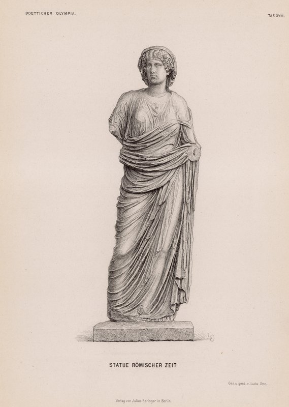 Statue der römischen Periode aus Olympia, Griechenland von German School