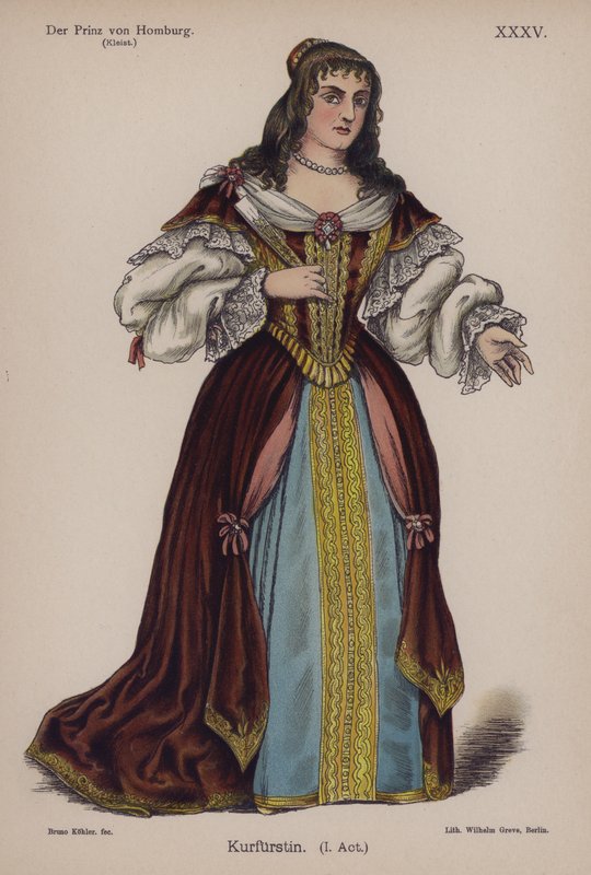 Die Herzogin von Brandenburg, aus Der Prinz von Homburg von Heinrich von Kleist von German School