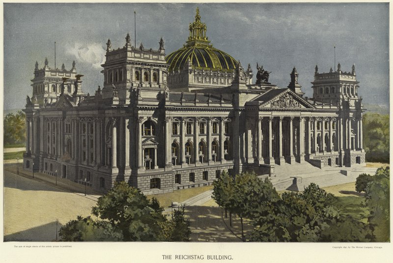 Das Reichstagsgebäude in Berlin von German School