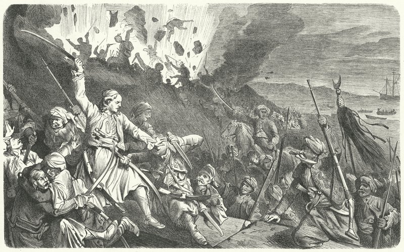 Der Fall von Missolonghi, Griechischer Unabhängigkeitskrieg von German School