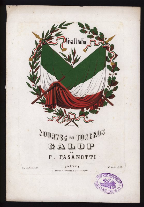 Zouaven und Türken, Galopp von F. Fasanotti, Notenblatt von German School