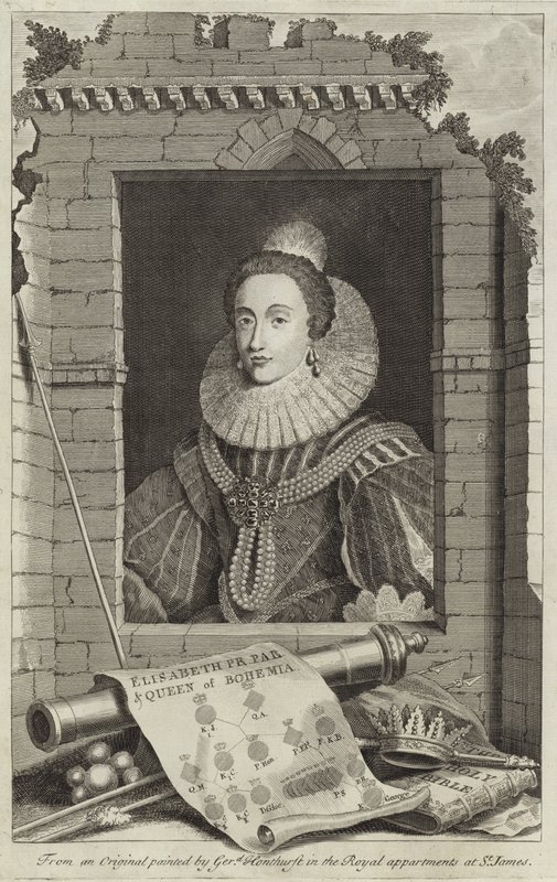Porträt von Elizabeth Stuart, Königin von Böhmen von Gerrit van Honthorst