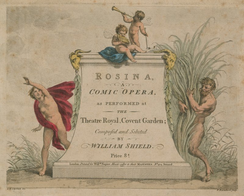 Rosina, eine komische Oper, aufgeführt im Theatre Royal, Covent Garden von Giovanni Battista Cipriani