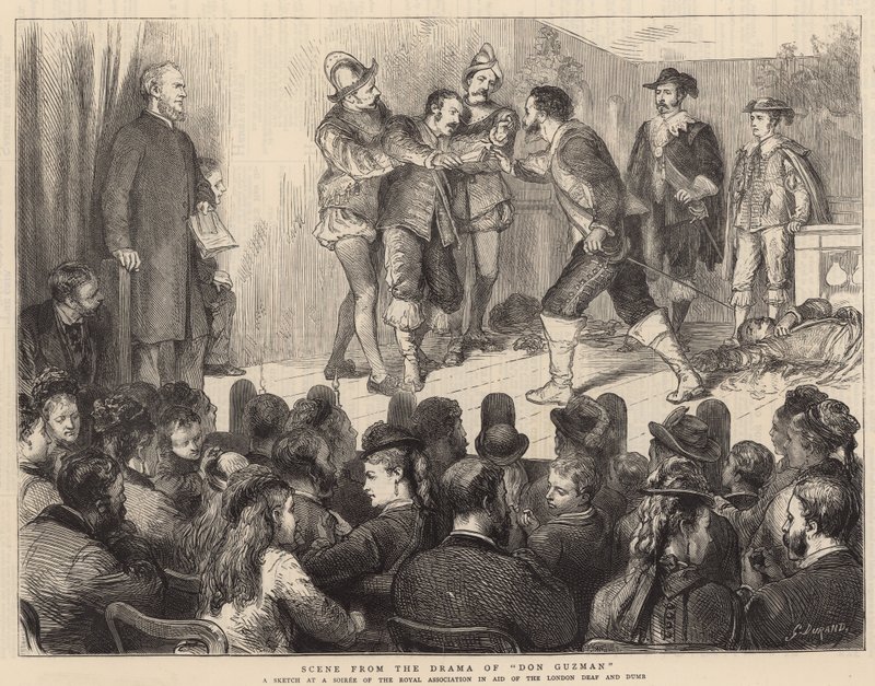 Szene aus dem Drama von Don Guzman von Godefroy Durand