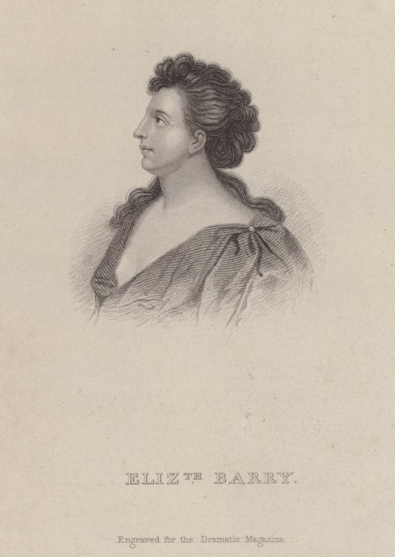 Elizabeth Barry, englische Schauspielerin (Gravur) von Godfrey (after) Kneller